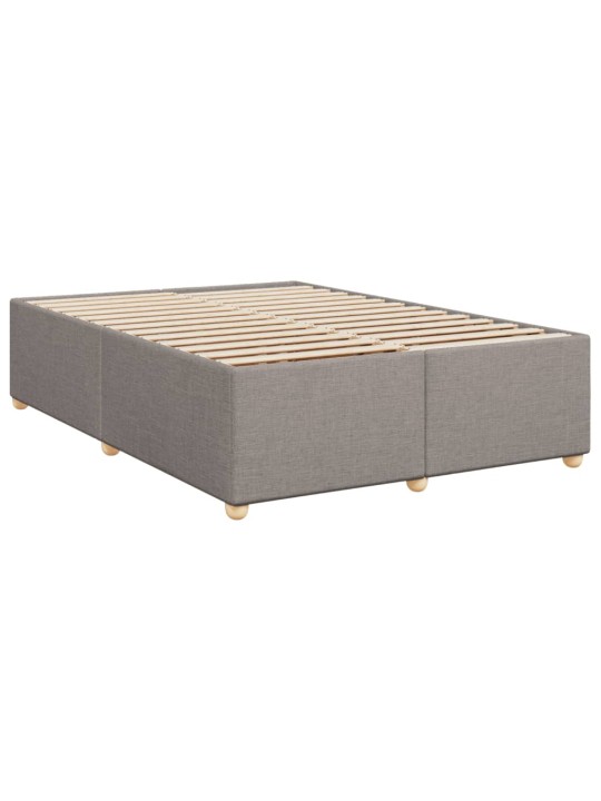 Box spring postel s matrací taupe 140x190 cm textil