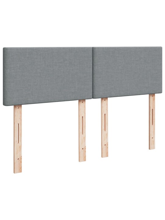 Box spring postel s matrací světle šedá 140 x 200 cm textil