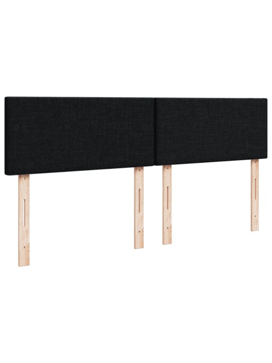 Box spring postel s matrací černá 140x200 cm textil