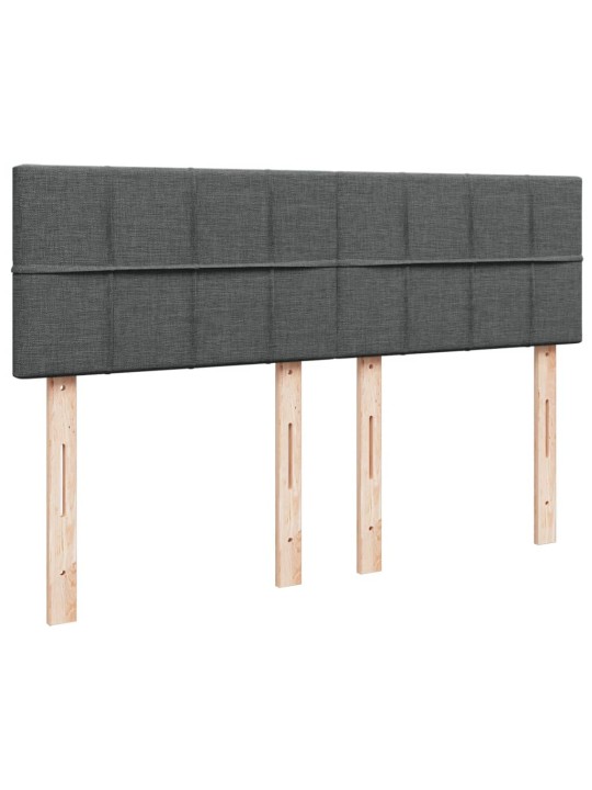 Box spring postel s matrací tmavě šedá 140x200 cm textil