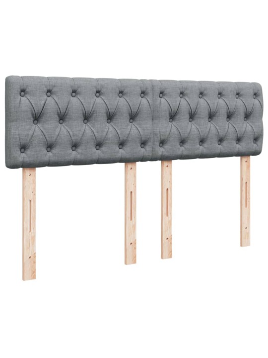 Box spring postel s matrací světle šedá 140 x 200 cm textil
