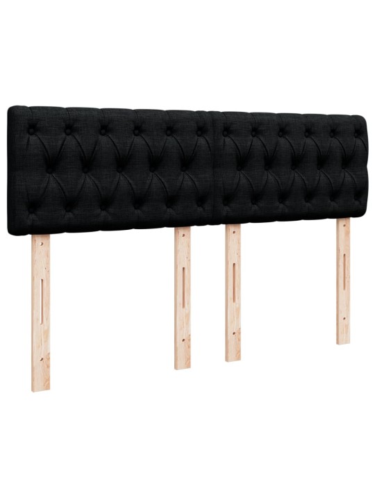 Box spring postel s matrací černá 140x200 cm textil