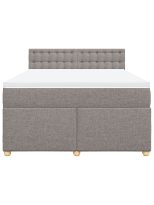 Box spring postel s matrací taupe 140x200 cm textil