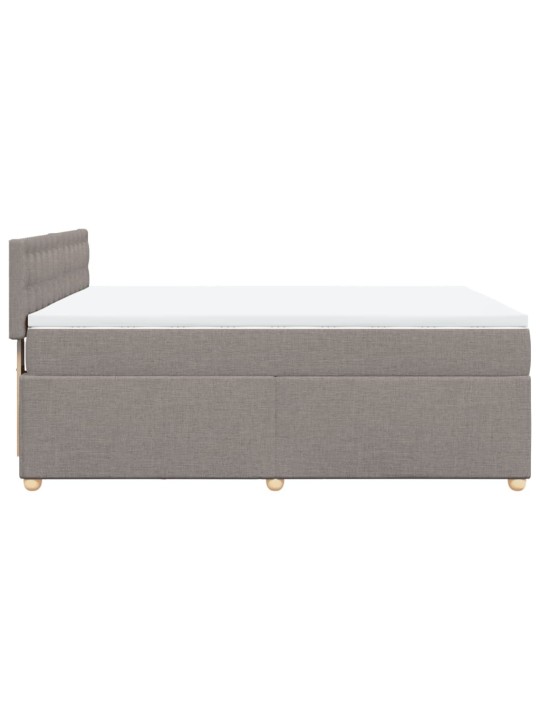 Box spring postel s matrací taupe 140x200 cm textil