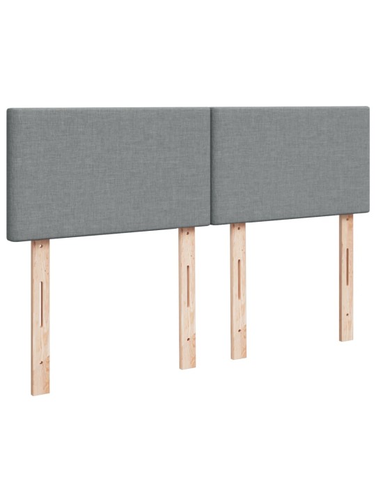 Box spring postel s matrací světle šedá 160 x 200 cm textil