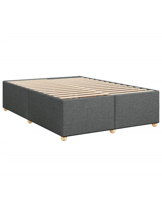 Box spring postel s matrací tmavě šedá 160x200 cm textil