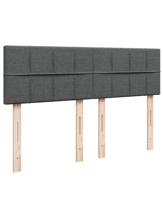 Box spring postel s matrací tmavě šedá 160x200 cm textil