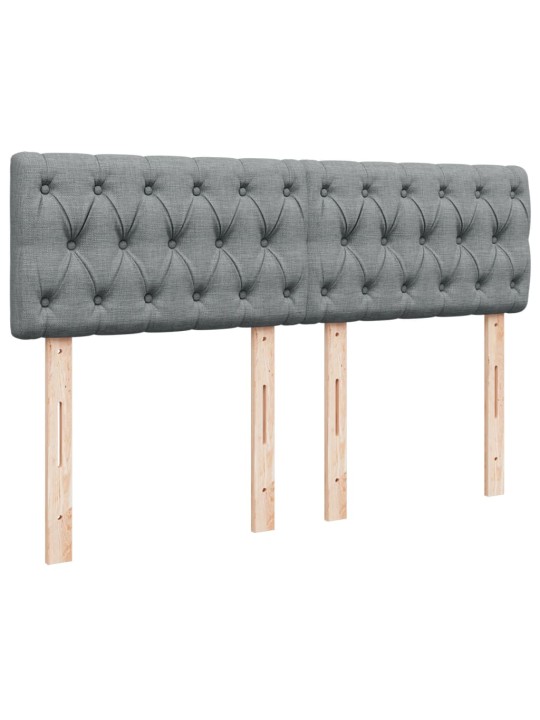 Box spring postel s matrací světle šedá 160 x 200 cm textil