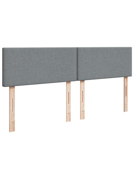 Box spring postel s matrací světle šedá 180 x 200 cm textil