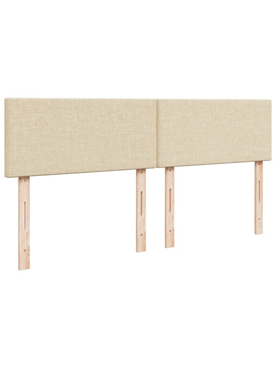 Box spring postel s matrací krémová 180x200 cm textil