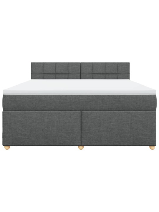 Box spring postel s matrací tmavě šedá 180x200 cm textil