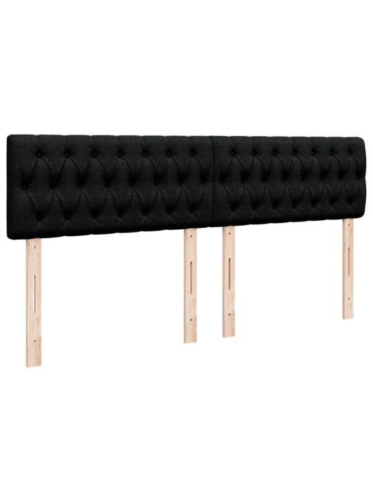 Box spring postel s matrací černá 180x200 cm textil