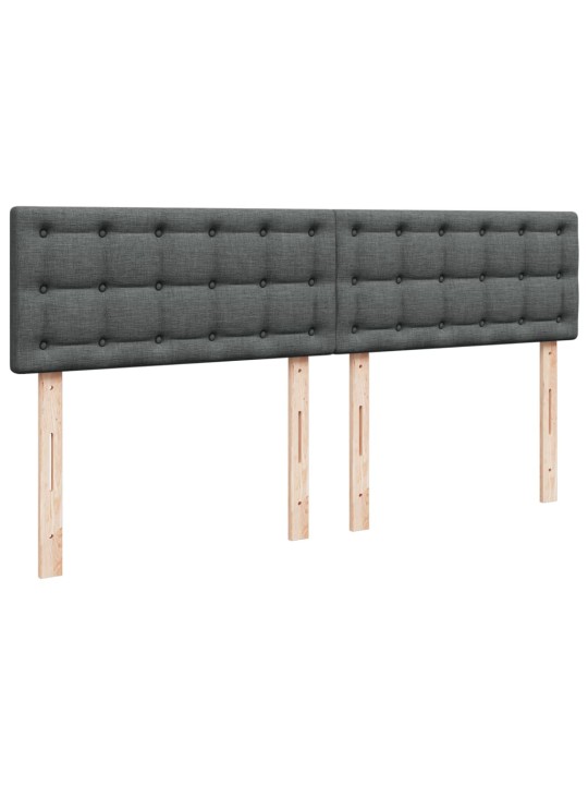 Box spring postel s matrací tmavě šedá 180x200 cm textil