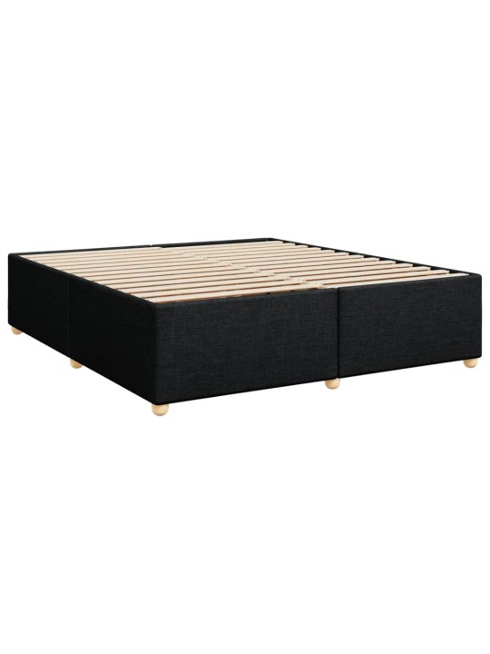 Box spring postel s matrací černá 180x200 cm textil