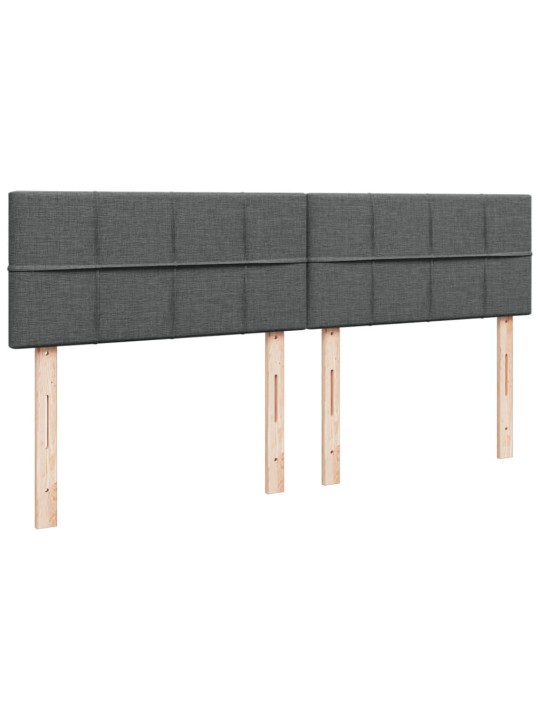 Box spring postel s matrací tmavě šedá 200x200 cm textil