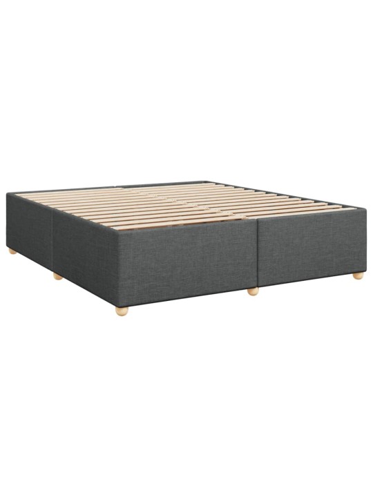 Box spring postel s matrací tmavě šedá 200x200 cm textil