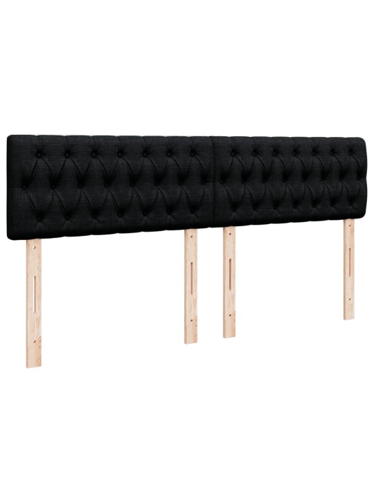 Box spring postel s matrací černá 200x200 cm textil