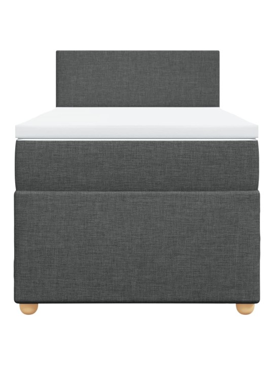 Box spring postel s matrací tmavě šedá Single textil