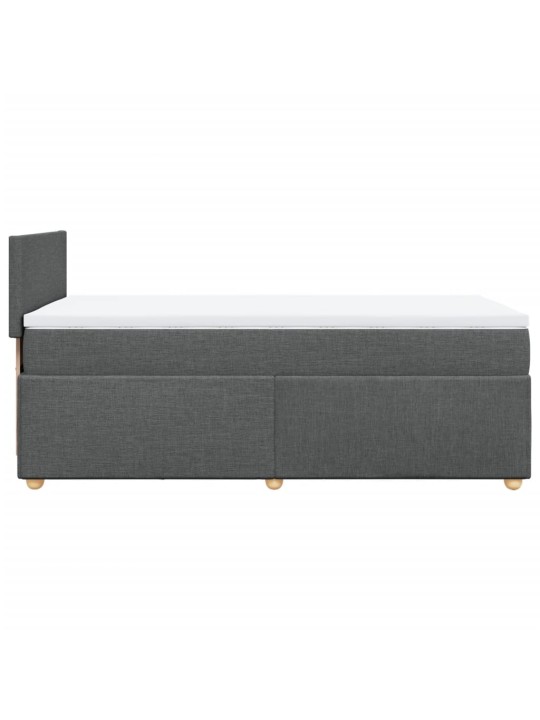 Box spring postel s matrací tmavě šedá Single textil