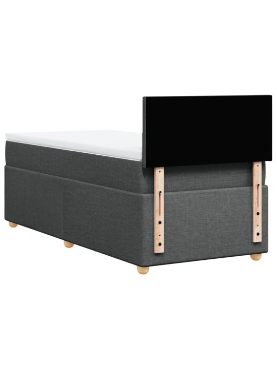 Box spring postel s matrací tmavě šedá Single textil