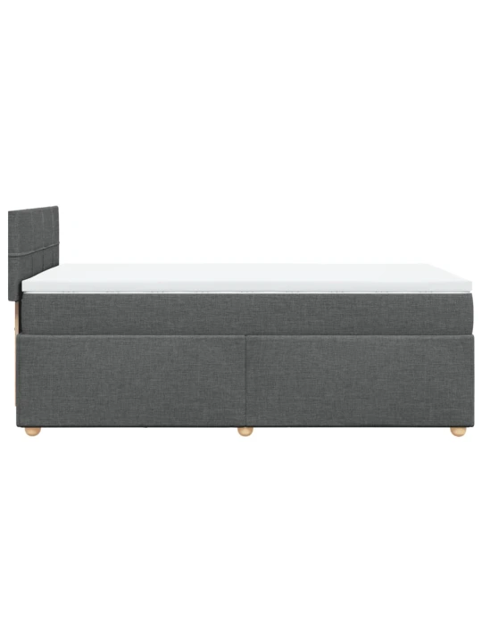 Box spring postel s matrací tmavě šedá Single textil