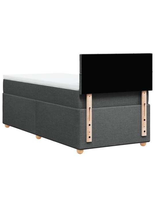 Box spring postel s matrací tmavě šedá Single textil