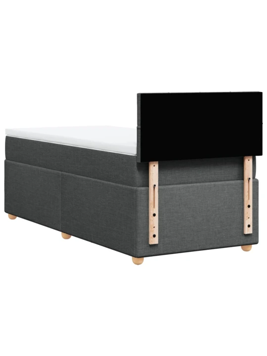 Box spring postel s matrací tmavě šedá Single textil