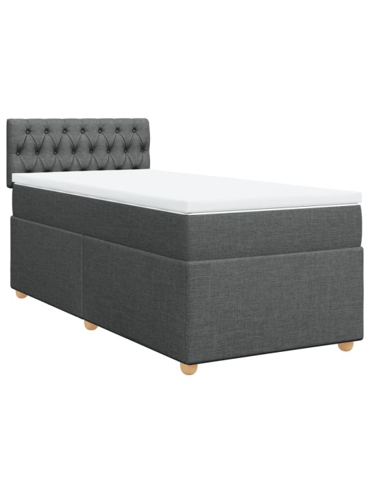 Box spring postel s matrací tmavě šedá Single textil