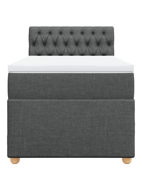 Box spring postel s matrací tmavě šedá Single textil