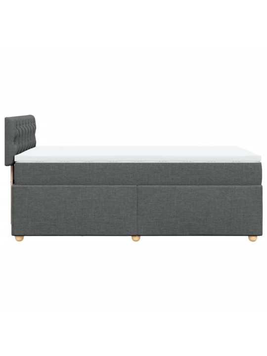 Box spring postel s matrací tmavě šedá Single textil