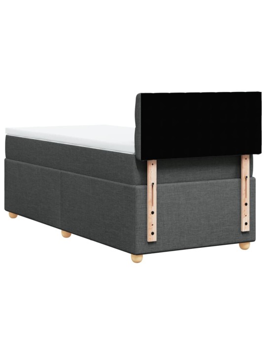 Box spring postel s matrací tmavě šedá Single textil