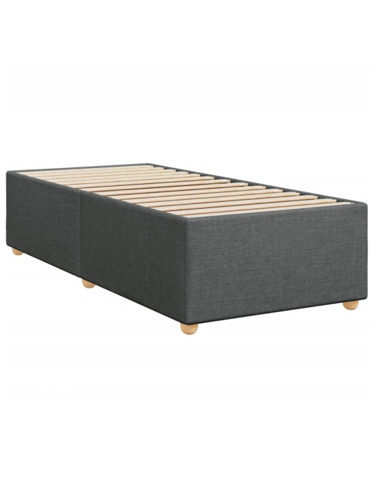 Box spring postel s matrací tmavě šedá Single textil