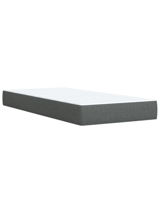 Box spring postel s matrací tmavě šedá Single textil