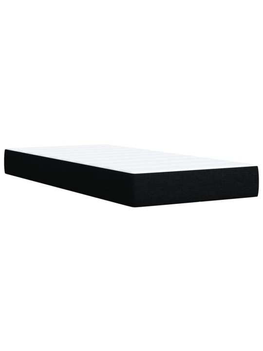 Box spring postel s matrací černá Single textil