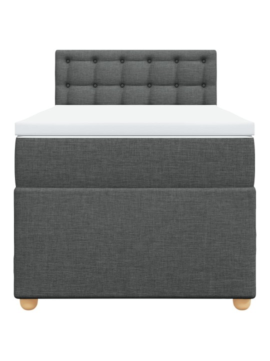 Box spring postel s matrací tmavě šedá Single textil