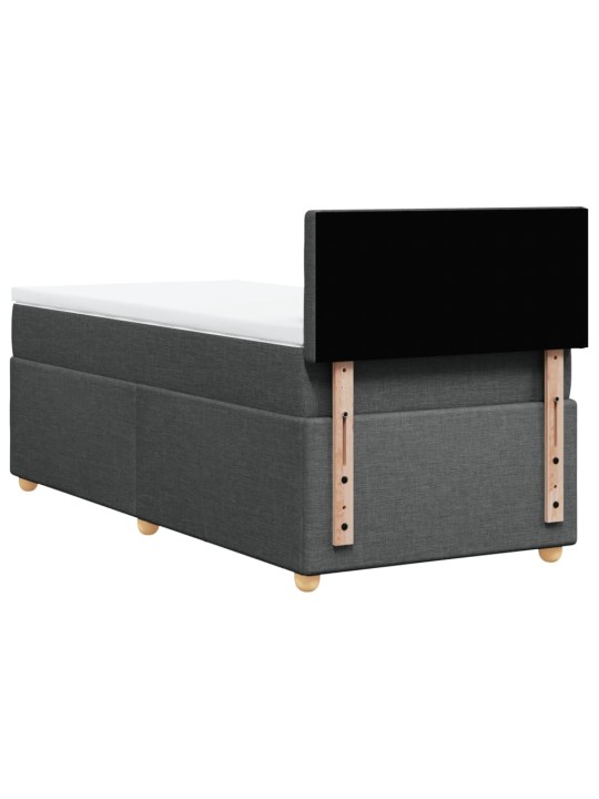 Box spring postel s matrací tmavě šedá Single textil