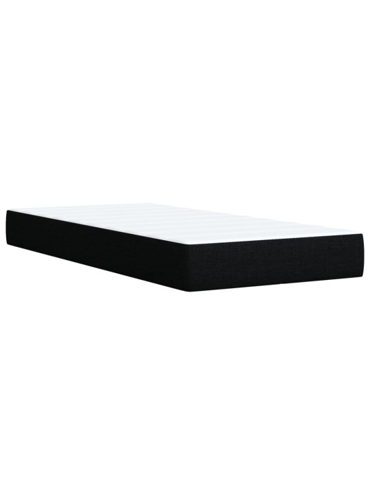 Box spring postel s matrací černá Single textil