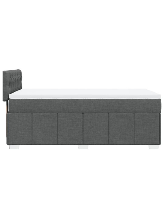 Box spring postel s matrací tmavě šedá 80 x 200 cm textil