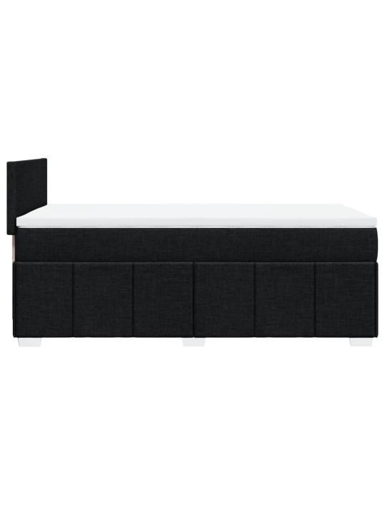 Box spring postel s matrací černá 90x190 cm textil