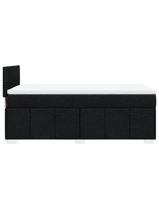 Box spring postel s matrací černá 90x190 cm textil