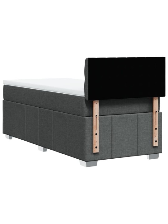 Box spring postel s matrací tmavě šedá 90x190 cm textil