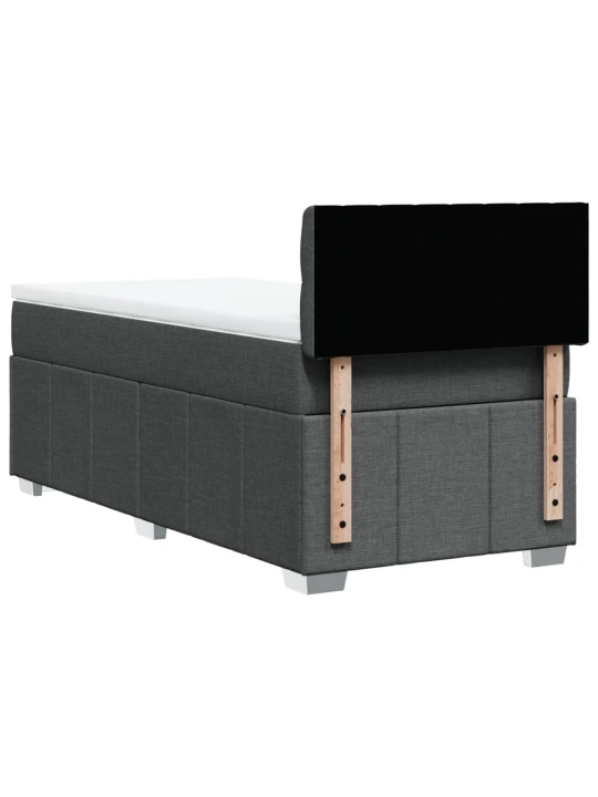 Box spring postel s matrací tmavě šedá 90x190 cm textil