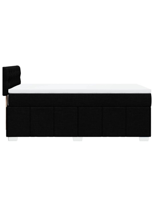 Box spring postel s matrací černá 90x190 cm textil