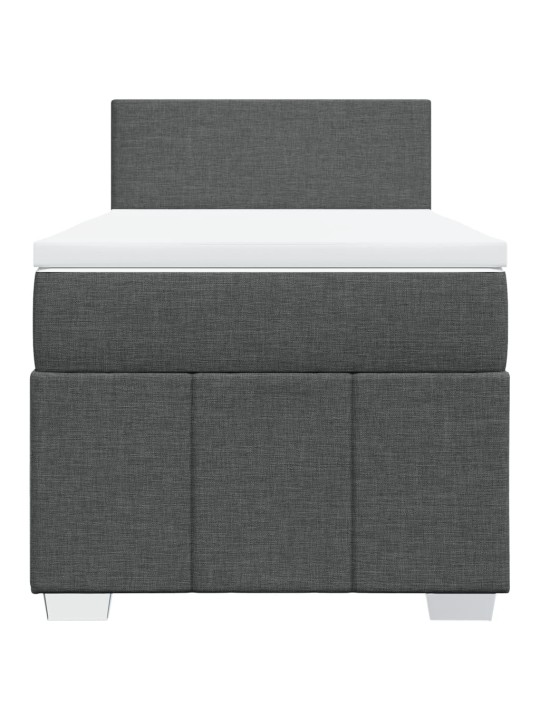 Box spring postel s matrací tmavě šedá 90x200 cm textil