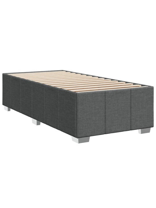 Box spring postel s matrací tmavě šedá 90x200 cm textil