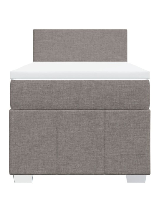 Box spring postel s matrací taupe 90x200 cm textil