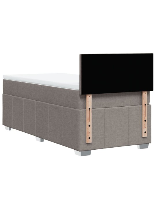 Box spring postel s matrací taupe 90x200 cm textil