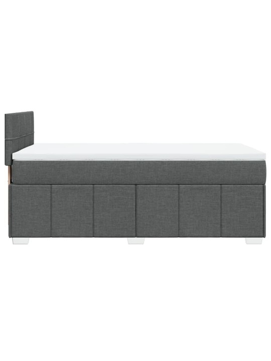 Box spring postel s matrací tmavě šedá 90x200 cm textil