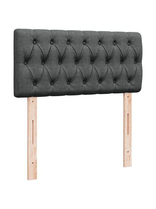 Box spring postel s matrací tmavě šedá 90x200 cm textil
