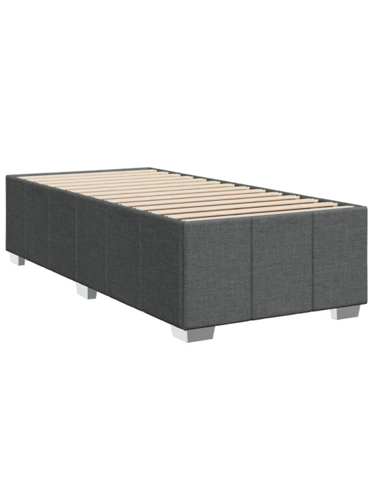 Box spring postel s matrací tmavě šedá 90x200 cm textil